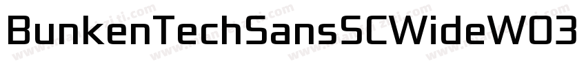 BunkenTechSansSCWideW03 UltBd字体转换